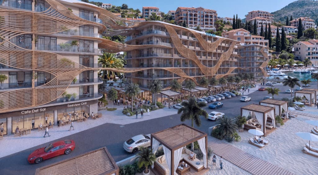 Hotel Juzno More kıyı boyunca genel görünüm